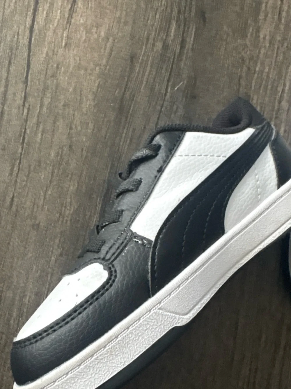 Puma Kids Black and White Low-Top Sneakers